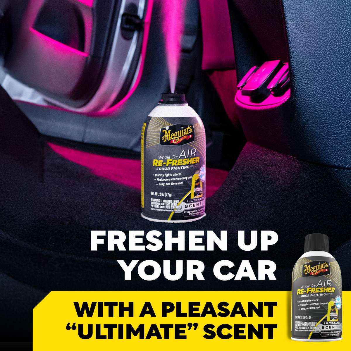  Meguiar's Whole Car Air Re-Fresher Odor Eliminator - Ultimate Scentedl